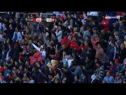 شاهد هدف انتصار المنتخب المغربي على نظيره التونسي في 2017