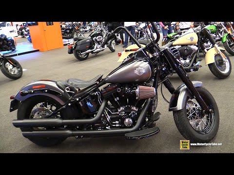 شاهد الدراجة الأشهر عالميا 2015 harleydavidson softail slim